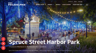 Visit Philly website - page dedicated to Spruce Street Harbor Park with full-sized photo