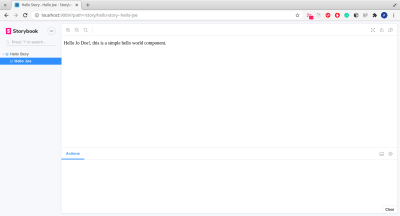 this image shows 'Hello Jo Doe!, this is a simple web component.'