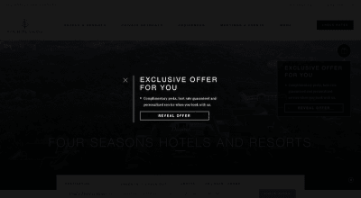 Interactive pop-up widget expands on Four Seasons