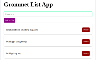 grommet list app