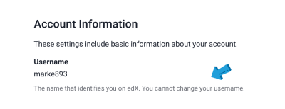 edX account settings
