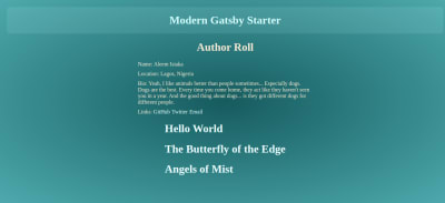 Modern Blog Author Page
