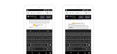 HTML native form validation in an Android browser