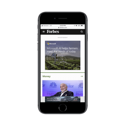 Forbes PWA ads
