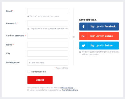 Social sign-in save users time in a huge way