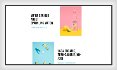 The Seriously Unsweetened's website uses figure-ground balanced on their website