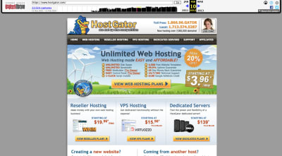 HostGator website 2012