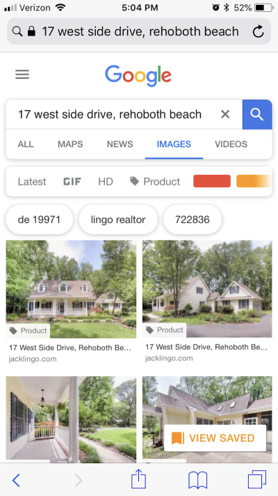 Jack Lingo takes the top spots in local image search.