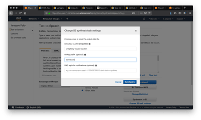 S3 Synthesize Modal