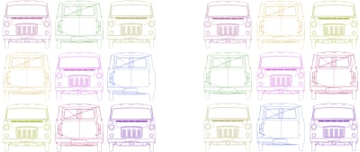 Left: grid-auto-flow with a value of row places elements horizontally across rows. Right: Changing the grid-auto-flow value to column, fills each column vertically.
