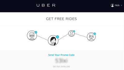 Uber's referral program