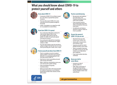 CDC created PSA – What you should know about COVID-19 to protect yourself and others