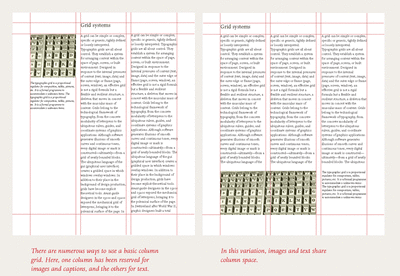 Notice in this multicolumn grid that one column is reserved for images and captions.