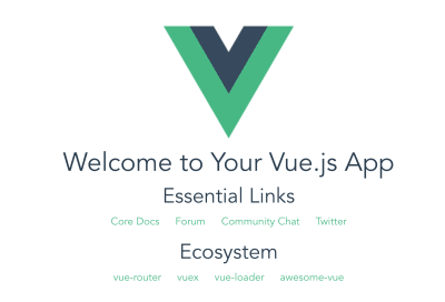 A screenshot of the Vue.js website