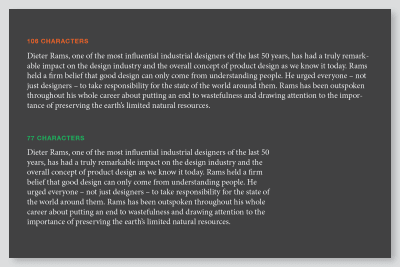 Comparing two text paragraphs with different line lengths