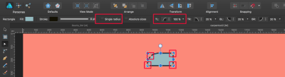 How the rounded rectangle primitive shape looks in default mode and how it changes when we uncheck the single radius box. Now we can manipulate the corners individually.