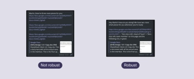 Bookmarks with and without any notes. On the left, the user might feel lost trying to figure out what was meant. On the right, at least there is an explanation of what was meant.