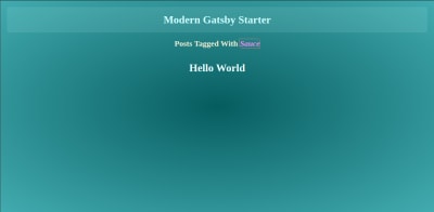Hello World single post page with tag
