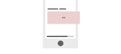 Mobile viewport with an overflow caused by an ad that is wider than the viewport