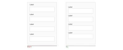 A label and its field should be visually grouped, so that users can understand which label belongs to which field.