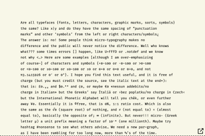 Cropped paragraph block typeset in Fira Mono Regular font, showing half of the full figure, of gobbledygook text. And whole paragraph block typeset in Fira Mono Regular font, showing half of the full figure, of gobbledygook text.