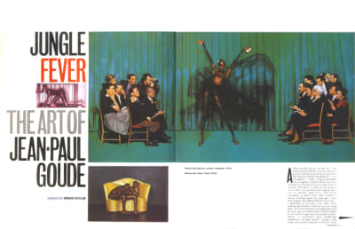 Jungle Fever: The Art of Jean-Paul Goude. The Face 1982. Art direction by Neville Brody. In much of Brody's work, structure is the main feature of the design.