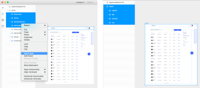 Select the elements of the header and add a Frame on top of them.