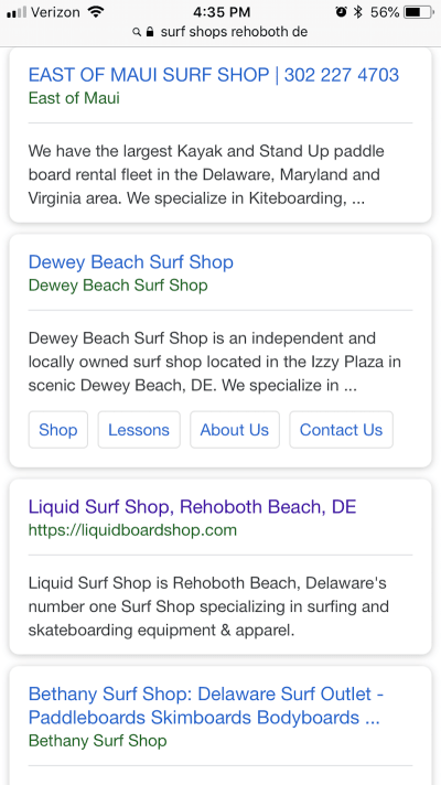 Liquid Surf Shop’s metadata is well-written and to the point.Liquid Surf Shop’s metadata is well-written and to the point.