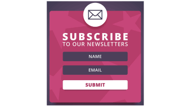 A typical subscribe form