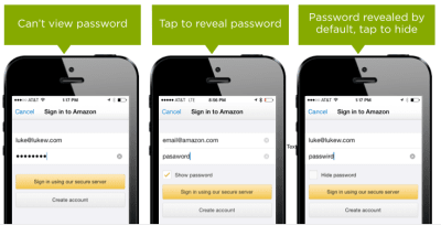 Showing Passwords on Log-In Screens by Luke Wroblewski (2015)