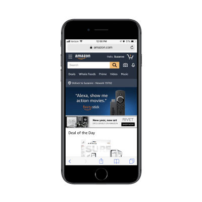 Amazon home page personalization
