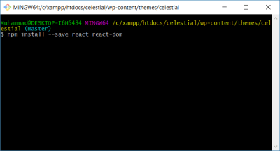 Installing React via CLI