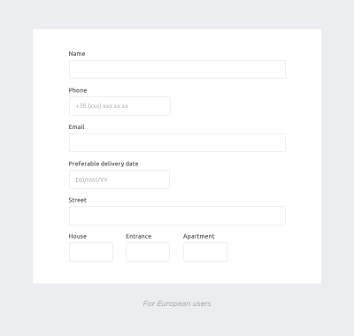 Provide more hints to simplify users’ perception of the form