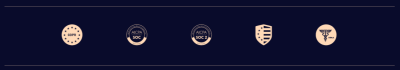 A row of 5 security seals appears on the Flatfile website. They represent the five types of compliance the data importer meets: GDPR, AICPA SOC, AICPA SOC2, EU/U.S. Privacy Shield, and HIPAA