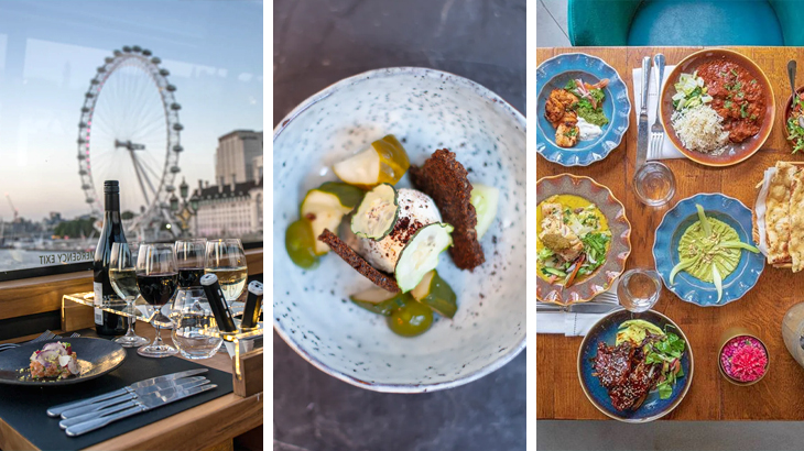 London experiences including Cinnamon Kitchen at Battersea Power Station, gourmet lunch on the go, and Secret Eat London fine dining adventures