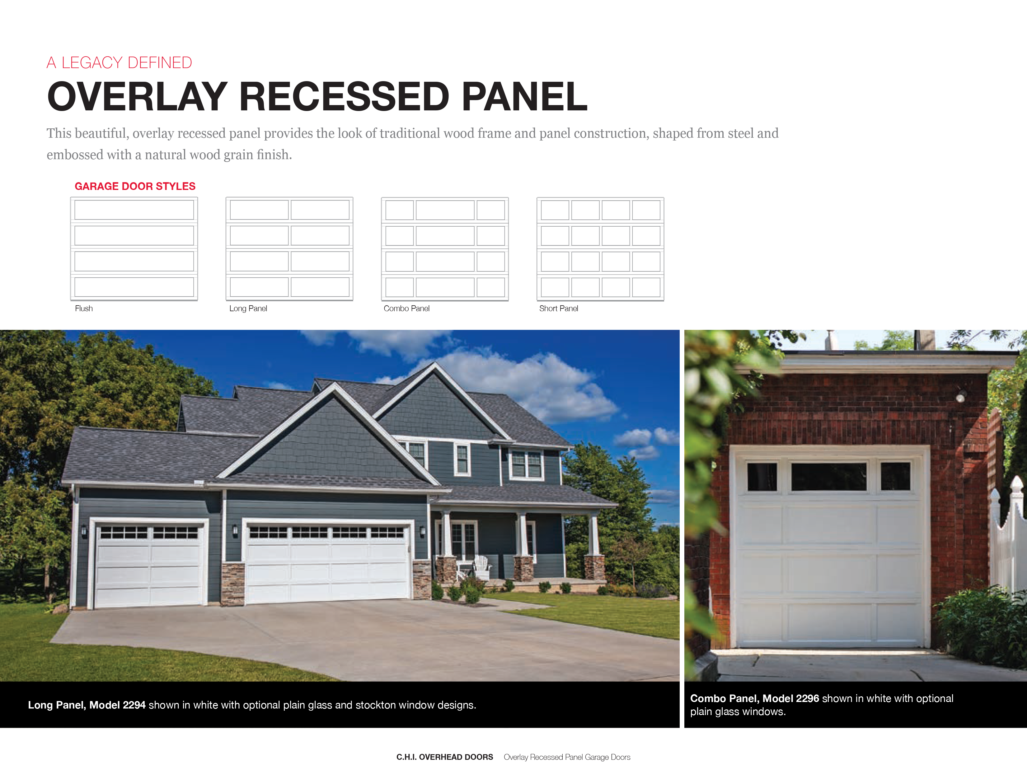 Overlay Recessed Panel Infantino's Garage Door Service