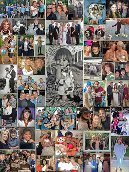 Bordered photo collage gifts to celebrate mother wife her 50th birthday