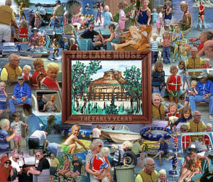 Family vacation pictures made into gorgeous photo collage wall art