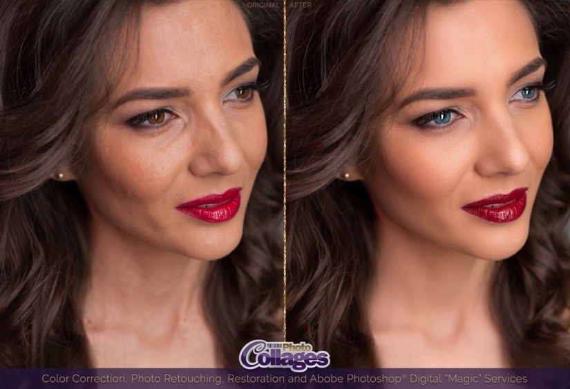 Digital airbrushing smoothing woman's skin retouch face