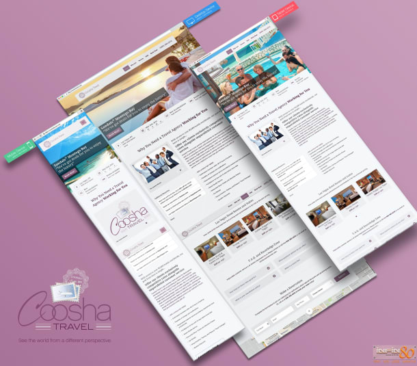 Coosha Travel Agency responsive web design