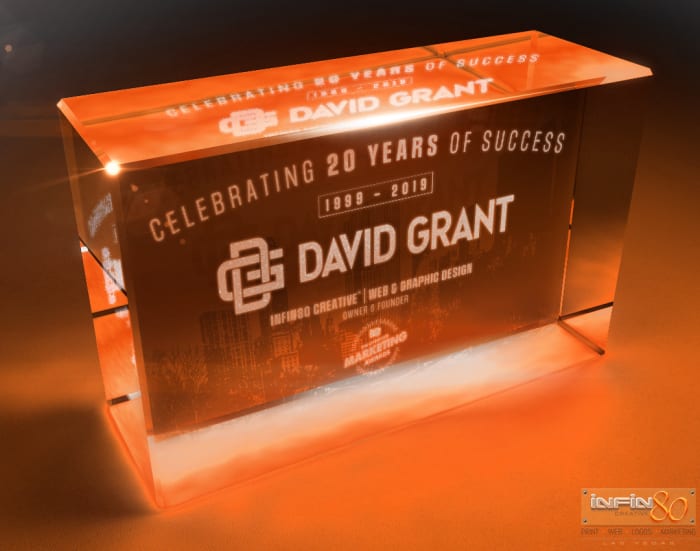 David Grant successful 20 year graphic design award