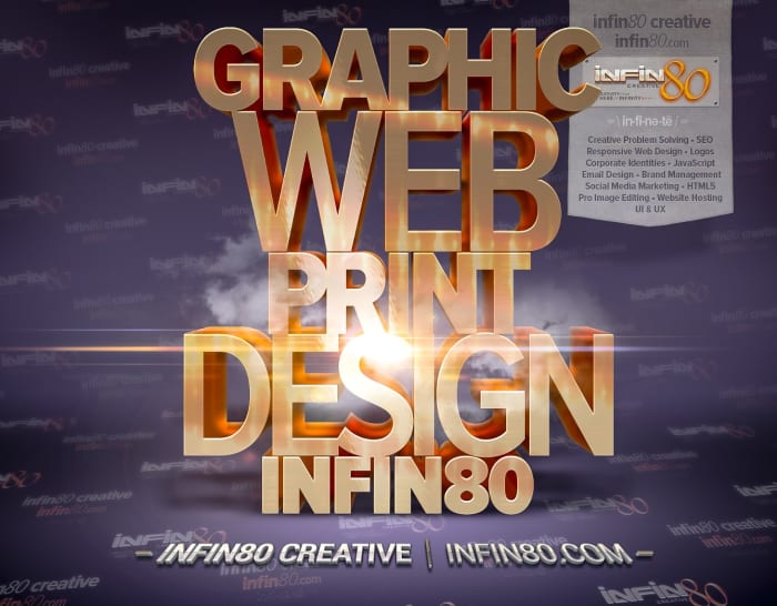 infin80 creative las vegas 3D promotional marketing graphics