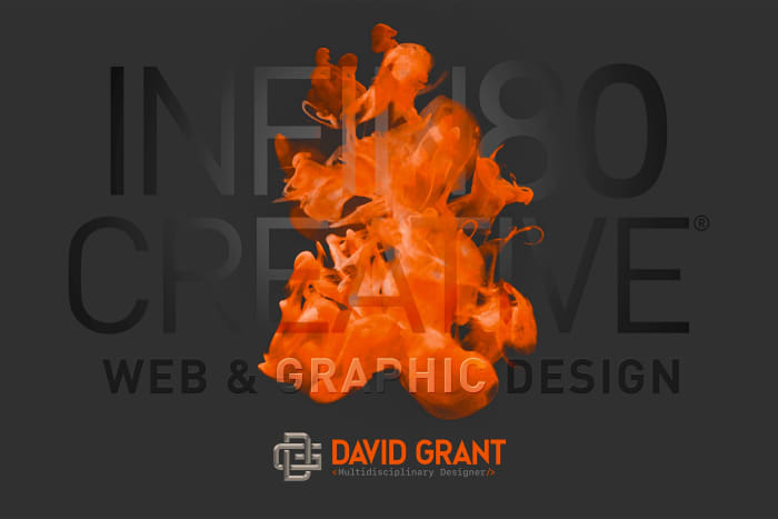 Self promotion print, web and logo design for David Grant