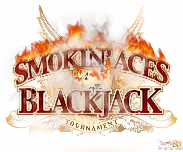 Smokin' Aces Blackjack Tournament logo made for Las Vegas casino promo event