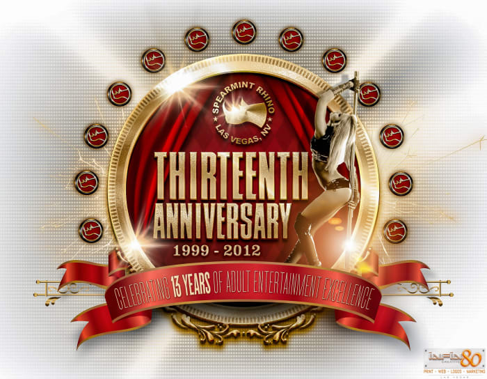 Promotional logo design created to celebrate 13th anniversary