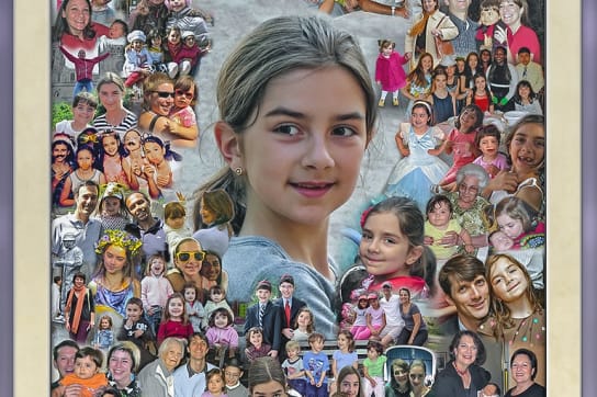 Childhood picture art customized Bat Mitzvah party board