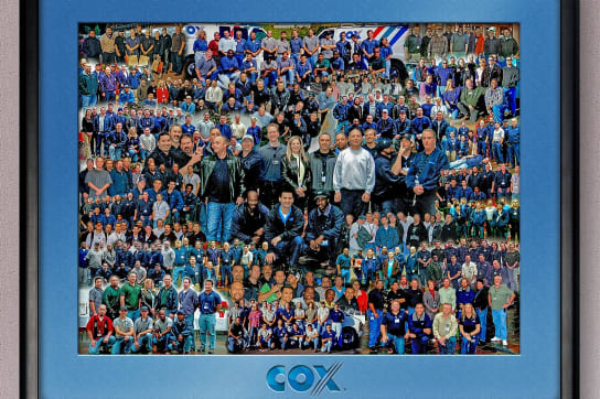 Company photo collage made for coworker retirement