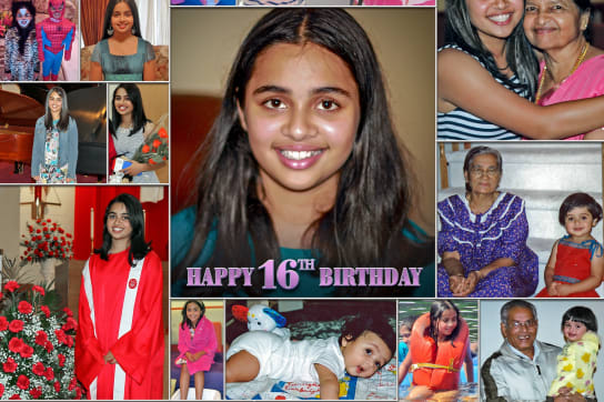 Sweet 16 photo birthday party prints