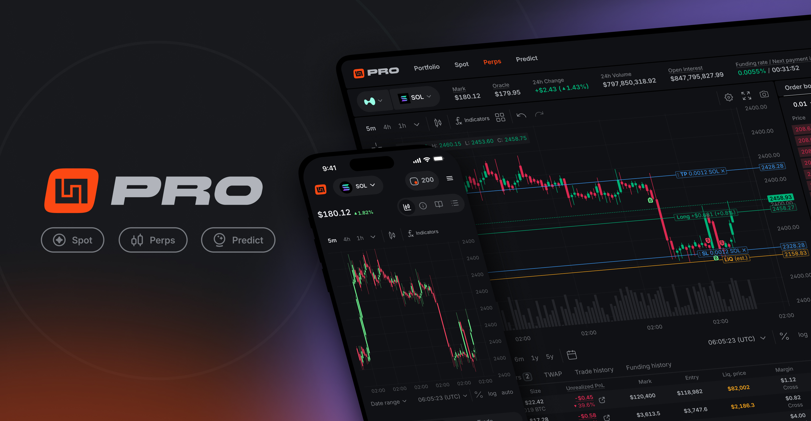 Infinex Pro showing Perps, Spot, and portfolio in one view