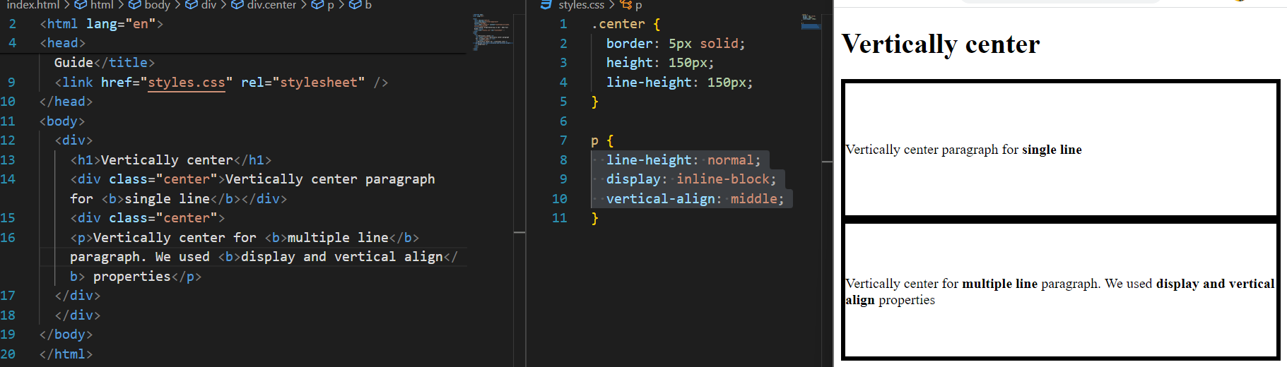 How to Vertically Align Text Within a Div in CSS ? - GeeksforGeeks